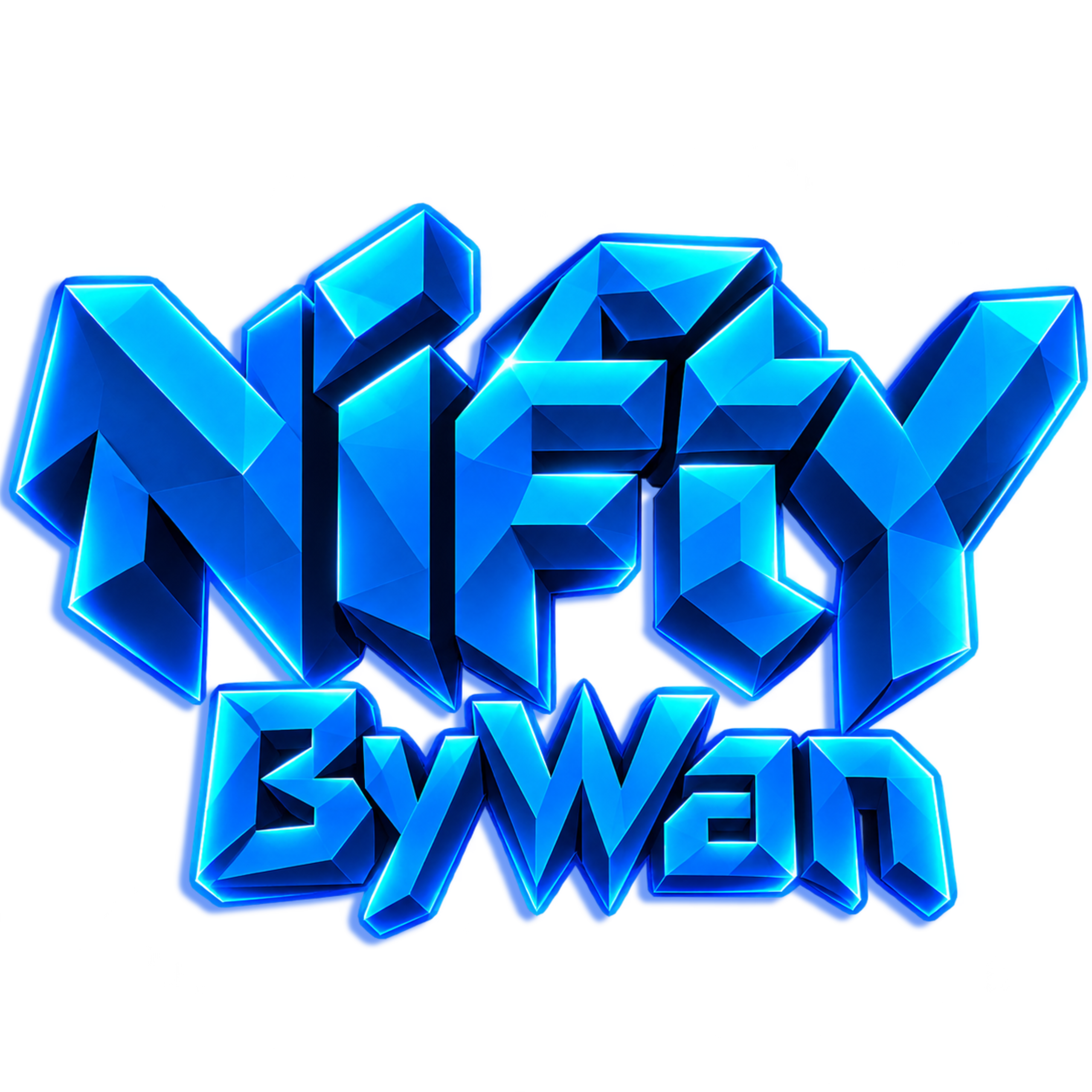 NiftyByWan electric-blue 3D logo